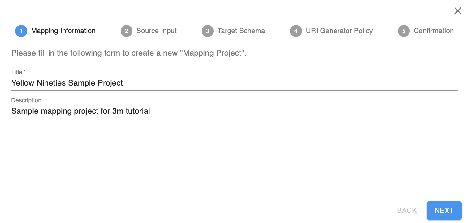 alt="Title: Yellow Nineties Sample Project Description: Sample mapping project for 3m tutorial"